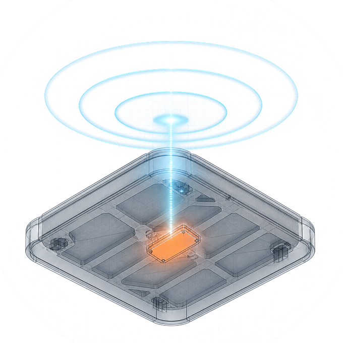 A CoverSense-equipped manhole cover beaming live status and safety data up to the city network