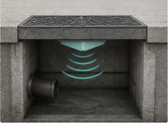 Closed-cover sensing into the chamber